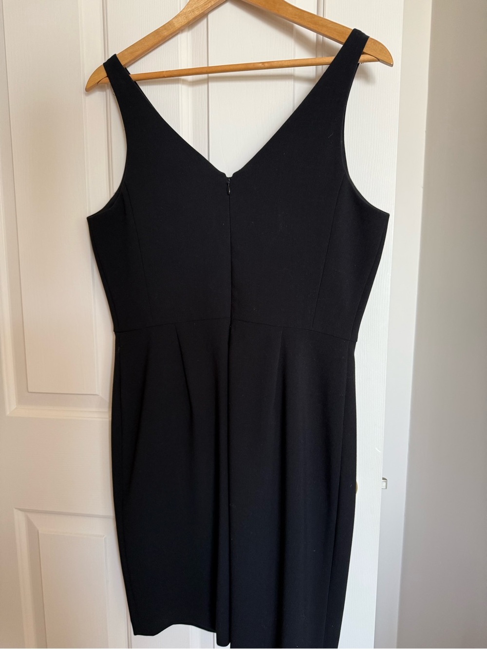 LOFT Black V-Neck Midi Dress